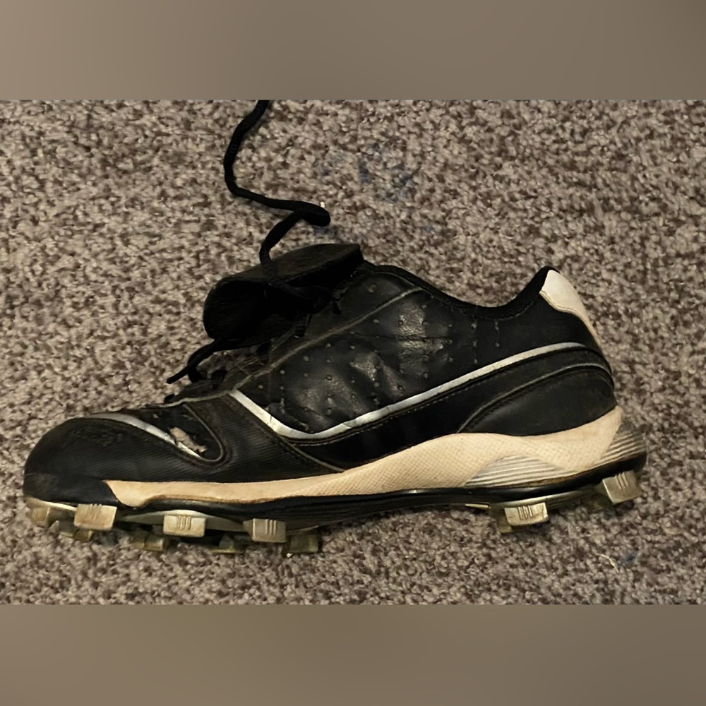 Nike softball cleats. Black and white, used.